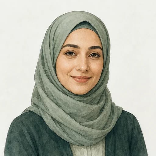 Quran teacher in a live lesson